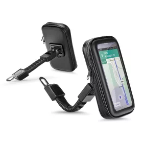   Haffner por- és cseppálló telefontartó kerékpárra/motorkerékpárra - 6.4-8" méret - fekete