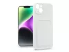Haffner Card Case kártyatartós szilikon tok - Apple iPhone 14 Plus - fehér