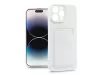 Haffner Card Case kártyatartós szilikon tok - Apple iPhone 14 Pro - fehér