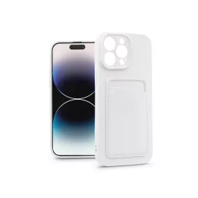   Haffner Card Case kártyatartós szilikon tok - Apple iPhone 14 Pro - fehér