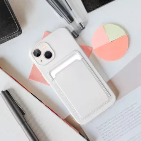   Haffner Card Case kártyatartós szilikon tok - Apple iPhone 14 Pro - fehér