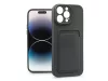 Haffner Card Case kártyatartós szilikon tok - Apple iPhone 14 Pro - fekete