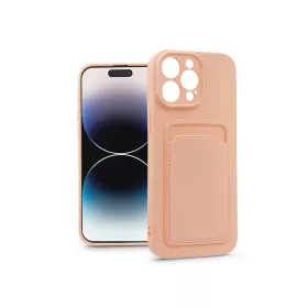   Haffner Card Case kártyatartós szilikon tok - Apple iPhone 14 Pro - pink