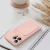 Haffner Card Case kártyatartós szilikon tok - Apple iPhone 14 Pro - pink