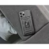 Haffner Slide Armor kameravédős ütésálló tok gyűrűvel - Samsung A025 Galaxy A02s/A03s - fekete