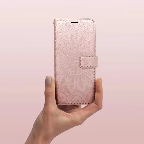 Haffner Mezzo Book Flip oldalra nyíló tok - Apple iPhone 15 Pro - mandala rose gold
