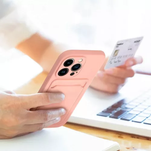 Haffner Card Case kártyatartós szilikon tok - Xiaomi Redmi 12C - pink