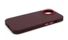Haffner Frame szilikon tok - Apple iPhone 15 Plus - bíbor