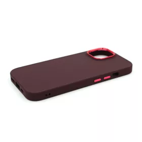 Haffner Frame szilikon tok - Apple iPhone 15 Plus - bíbor