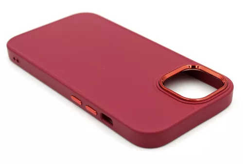 Haffner Frame szilikon tok - Apple iPhone 15 Plus - magenta
