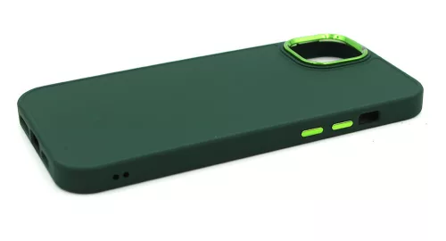 Haffner Frame szilikon tok - Apple iPhone 15 Plus - zöld