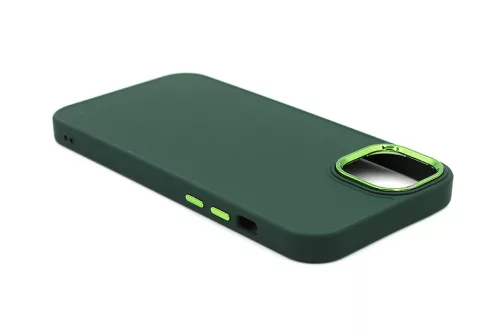Haffner Frame szilikon tok - Apple iPhone 15 Plus - zöld