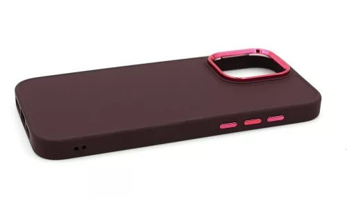 Haffner Frame szilikon tok - Apple iPhone 15 Pro Max - bíbor