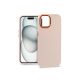 Haffner Frame szilikon tok - Apple iPhone 15 - pink