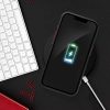 Haffner Edge Mag Cover szilikon tok - Apple iPhone 15 Plus - fekete/piros/átlátszó