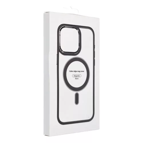 Haffner Edge Mag Cover szilikon tok - Apple iPhone 15 Pro - fekete/piros/átlátszó