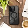 Haffner Edge Mag Cover szilikon tok - Apple iPhone 15 Pro - fekete/átlátszó
