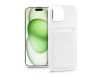 Haffner Card Case kártyatartós szilikon tok - Apple iPhone 15 Plus - fehér