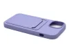 Haffner Card Case kártyatartós szilikon tok - Apple iPhone 15 Plus - lila