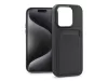 Haffner Card Case kártyatartós szilikon tok - Apple iPhone 15 Pro - fekete