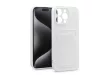 Haffner Card Case kártyatartós szilikon tok - Apple iPhone 15 Pro Max - fehér