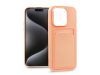 Haffner Card Case kártyatartós szilikon tok - Apple iPhone 15 Pro Max - pink
