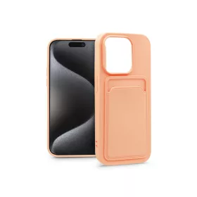   Haffner Card Case kártyatartós szilikon tok - Apple iPhone 15 Pro - pink