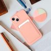 Haffner Card Case kártyatartós szilikon tok - Apple iPhone 15 Pro - pink