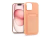 Haffner Card Case kártyatartós szilikon tok - Apple iPhone 15 - pink