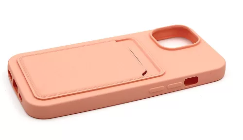 Haffner Card Case kártyatartós szilikon tok - Apple iPhone 15 - pink