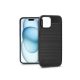 Haffner Carbon szilikon tok - Apple iPhone 15 - fekete