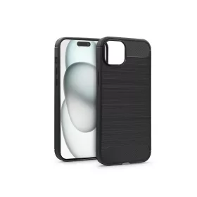 Haffner Carbon szilikon tok - Apple iPhone 15 Plus - fekete