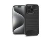 Haffner Carbon szilikon tok - Apple iPhone 15 Pro - fekete