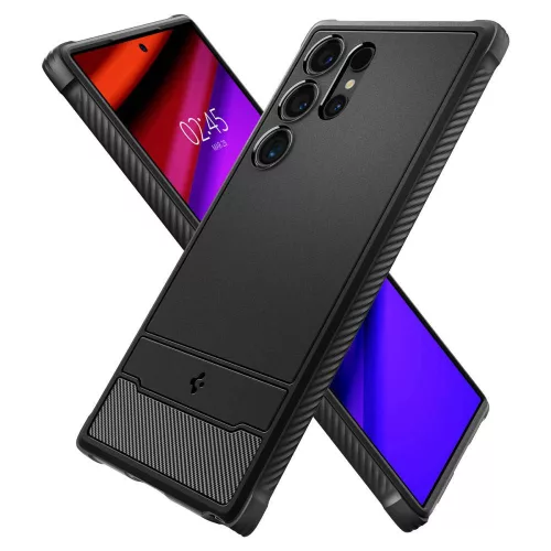Spigen Rugged Armor ütésálló tok - Samsung SM-S928 Galaxy S24 Ultra - fekete