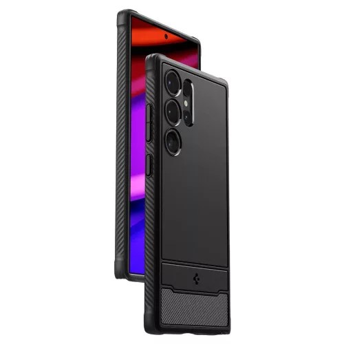 Spigen Rugged Armor ütésálló tok - Samsung SM-S928 Galaxy S24 Ultra - fekete