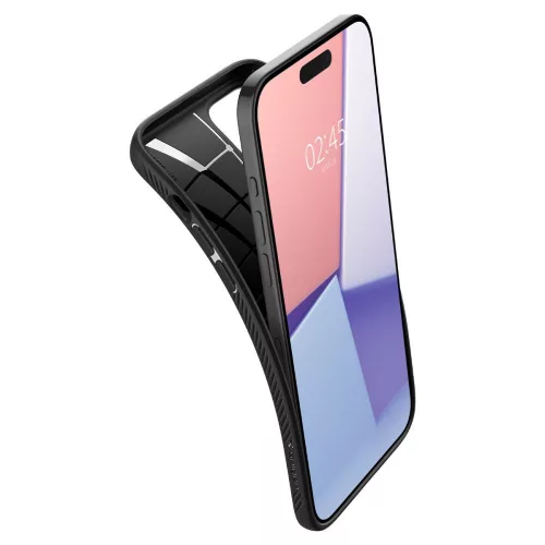 Spigen Liquid Air ütésálló tok - Apple iPhone 15 Pro Max - fekete