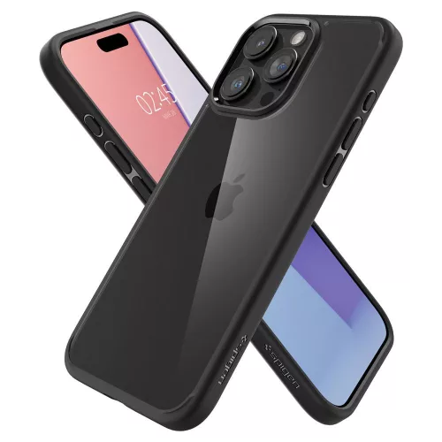 Spigen Ultra Hybrid ütésálló tok - Apple iPhone 15 Pro Max - fekete/átlátszó
