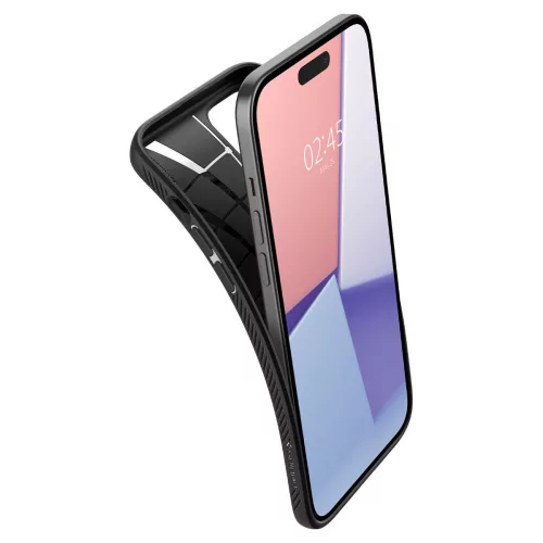 Spigen Liquid Air ütésálló tok - Apple iPhone 15 - fekete