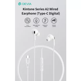   Devia Kintone Series A2 sztereó fülhallgató Type-C - fehér
