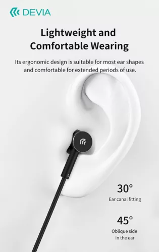 Devia Smart Series M1 Metal In-Ear sztereó fülhallgató - Type-C - fekete