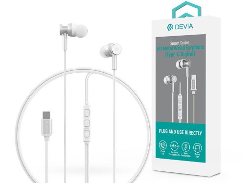 Devia Smart Series M1 Metal In-Ear sztereó fülhallgató - Type-C - ezüst
