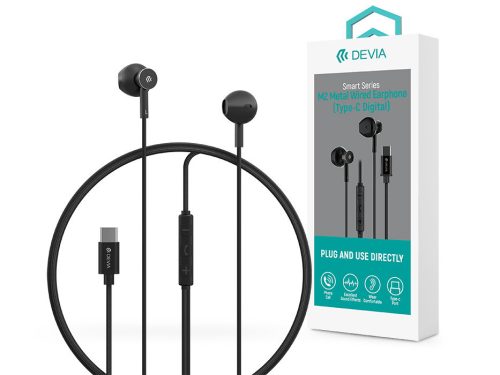 Devia Smart Series M2 Metal In-Ear sztereó fülhallgató - Type-C - fekete