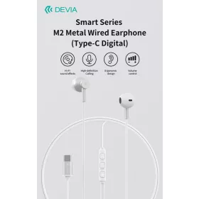   Devia Smart Series M2 Metal In-Ear sztereó fülhallgató - Type-C - fekete