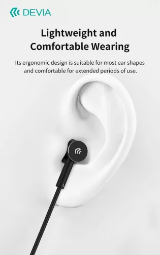 Devia Smart Series M2 Metal In-Ear sztereó fülhallgató - Type-C - ezüst