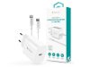 Devia Smart Series 30W GaN PD+QC hálózati gyorstöltő adapter + Type-C/Lightning kábel - fehér