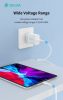 Devia Smart Series 30W GaN PD+QC hálózati gyorstöltő adapter + Type-C/Lightning kábel - fehér