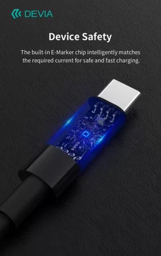 Devia Smart Series 100W Type-C/Type-C adat- és töltőkábel 1,5m - fekete