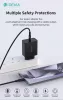Devia Rocket Series 45W PD+QC hálózati gyorstöltő adapter + Type-C/Type-C kábel - fekete