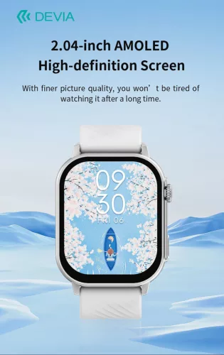 Devia Pro2 okosóra AMOLED kijelzővel - ezüst