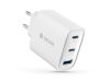 Devia Extreme Speed Series 65W GaN PD hálózati gyorstöltő adapter USB+2xType-C -fehér